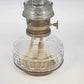 Aladdin 23 Kerosene Mantle Lamp Brass Burner Colonial Squares Clear Reservoir