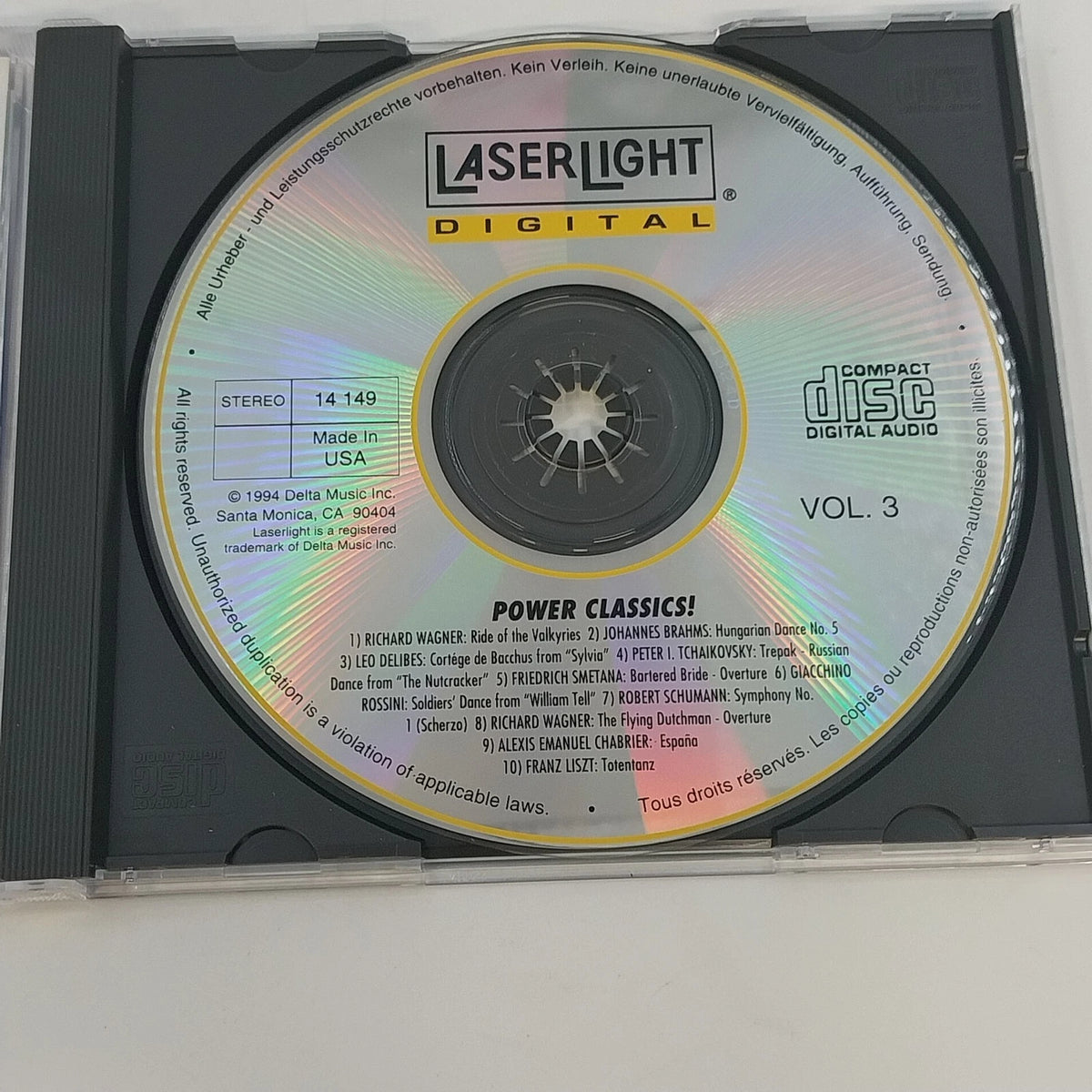 Power Classics Classical Music Active Lifestyle 2 CD Lot LaserLight Vols 3 & 7