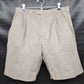 G H Bass & Co Men's Walking Shorts 36" Beige Pleated Front Dressy Style Vintage