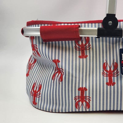 Boat House Insulated Picnic Basket Bag Collapsible Aluminum Handle Portable NOS