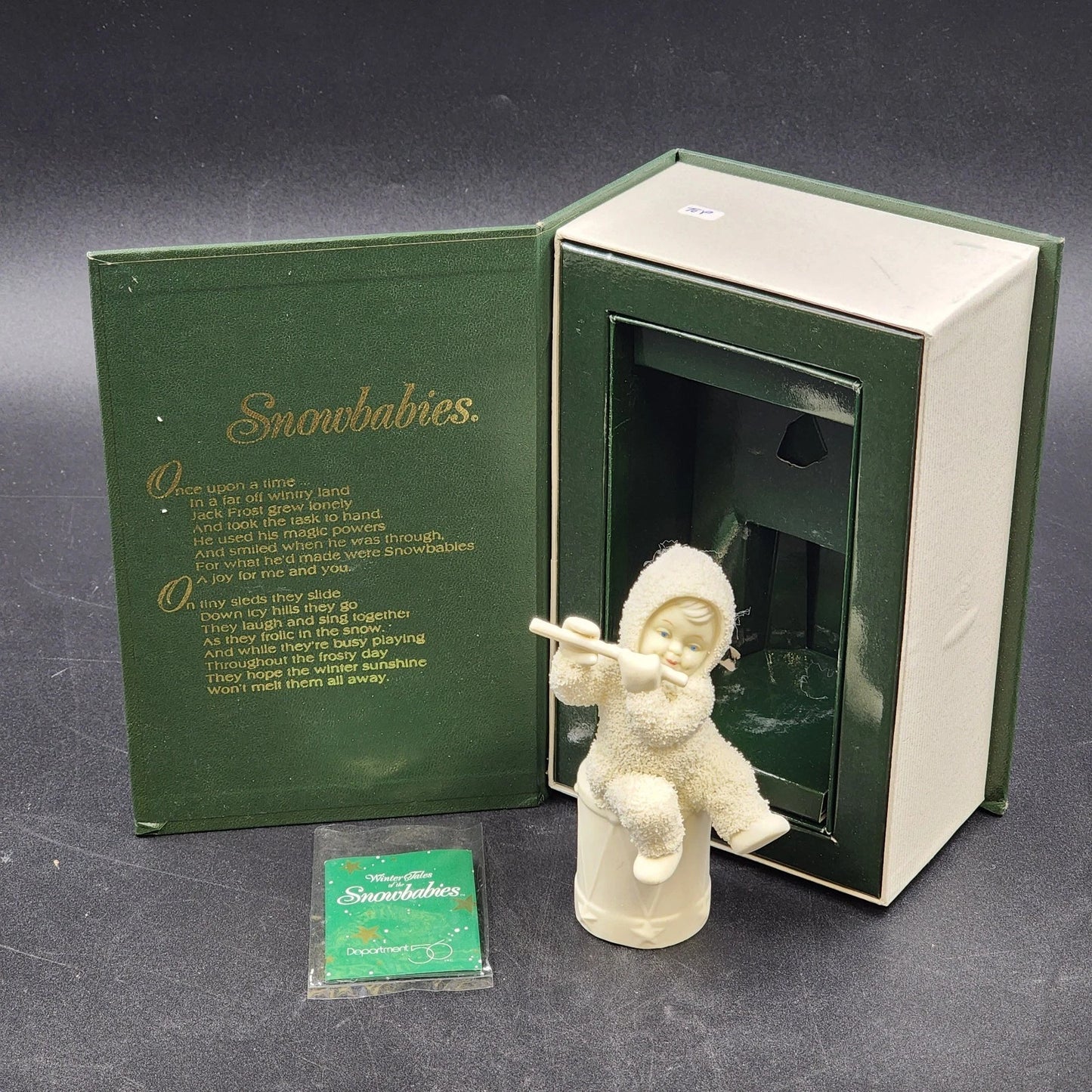 Department 56 Snowbabies Porcelain Figurine Vintage "I'll Play A Christmas Tune"