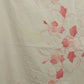 Handmade White Tablecloth Pink Applique Floral Embroidered Hemmed 96x66 Vintage