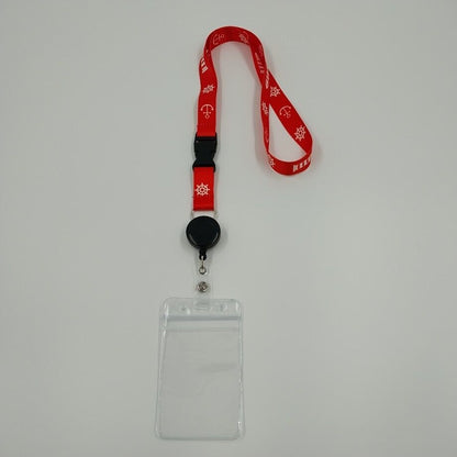 Cruise Lanyard ID Holder Clip Sail Sign Card Swivel Break away Blue Red White