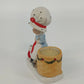 Jasco Christmas Luvkins Mrs Claus Candle Holder Knitting Cat Porcelain 1978 Vtg