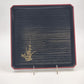 Japanese Plastic Square Food Serving Tray 10.5" Black and Red Trim Floral Image