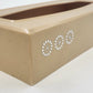 Rubbermaid Plastic Tissue Box Cover 2939 Tan Atomic Starburst 10.5" MCM Vtg