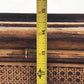 Vintage Gilt Faux Bamboo Caning Plastic Wastebasket Bin 14.5"