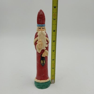 Jim Shore Pencil Style Santa Claus Statue Figurine w Lantern 1994 CWR Old World