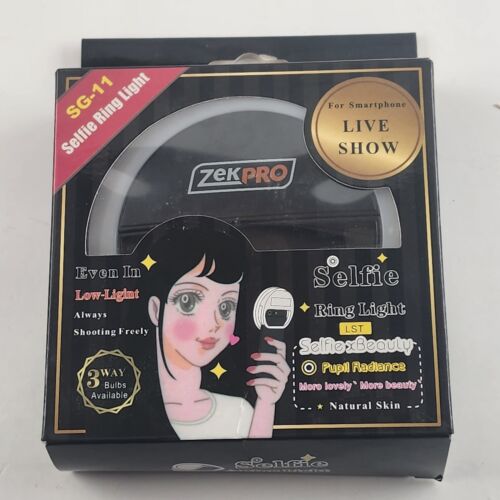 NOS Zek Pro SG-11 Selfie Ring Light For Smartphone Live Show Photos and Videos