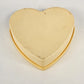 Yellow Celluloid Heart Trinket Box Angels Cupid 5.25