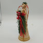 Handcrafted Natural Fiber Angel Woven Wings Pine Berry Apple Christmas 10.25"