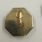 Gold Tone with Faceted Blacks Faceted Bead Octangle Clip On Earrings Jewelry