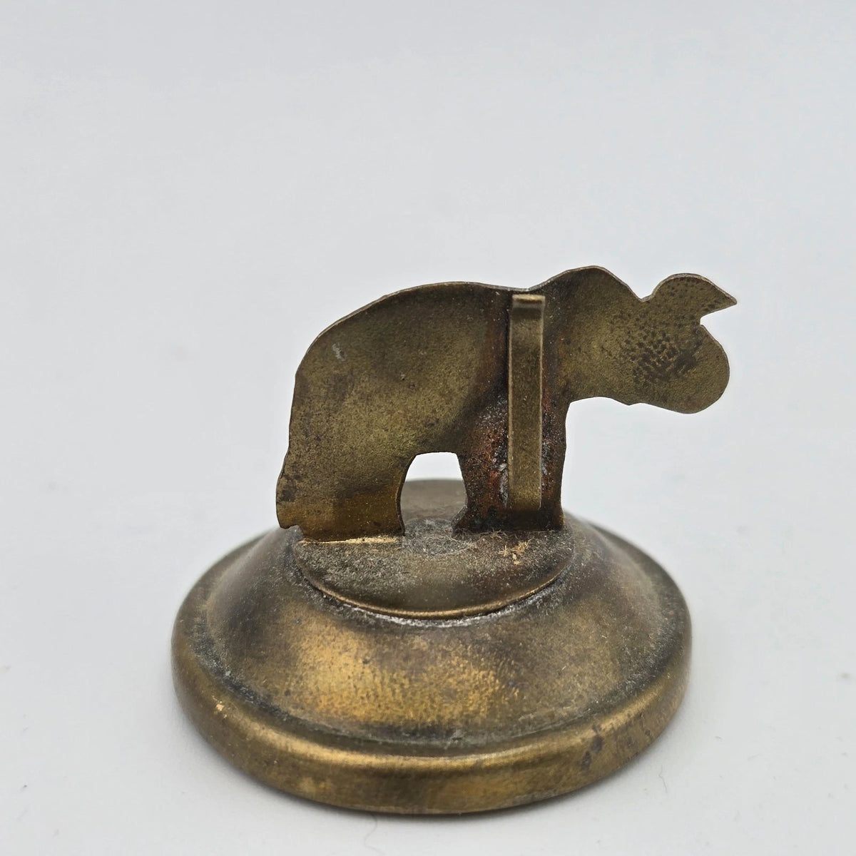 Thai Siam Brass Place Card Holders Set 10 Dancers Temples Elephants Vintage