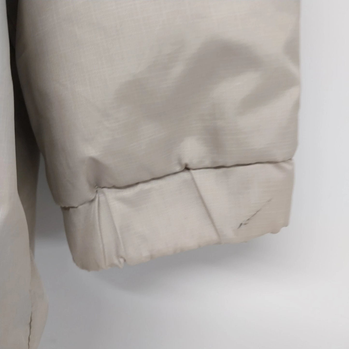 Eddie Bauer Women’s Jacket XXL Beige Hooded Zip Front 3/4 Sleeve Lightweight