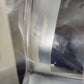 Mary Kay Clear Mini Tote Bag Silver Stripe Vinyl PVC Cosmetic Gift Bag 8"