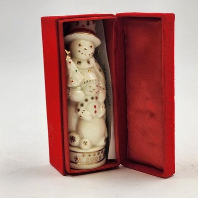 Porcelain Musical Snowman Christmas Ornament Formalities 2001 Baum Brothers