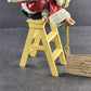 Santa Up A Ladder Hand Crafted Figurine from Saturday Evening Post Dec 20 1930