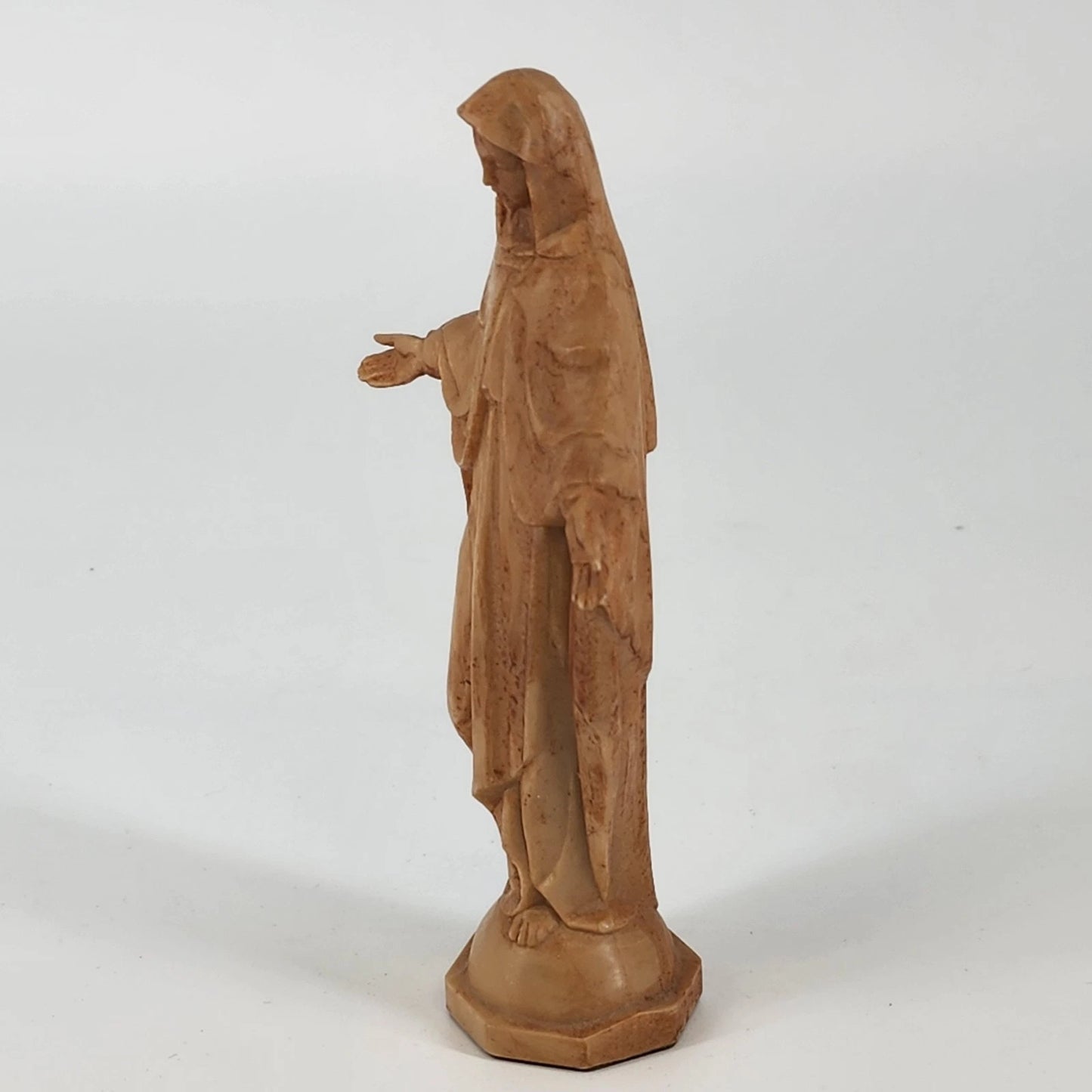 Blessed Virgin Mary Statue 1960s Molded Plastic 6" Religious Devotional Figurine