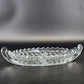 Fostoria American Relish Boat Divided Clear Glass Cubist Dish 11 Inch