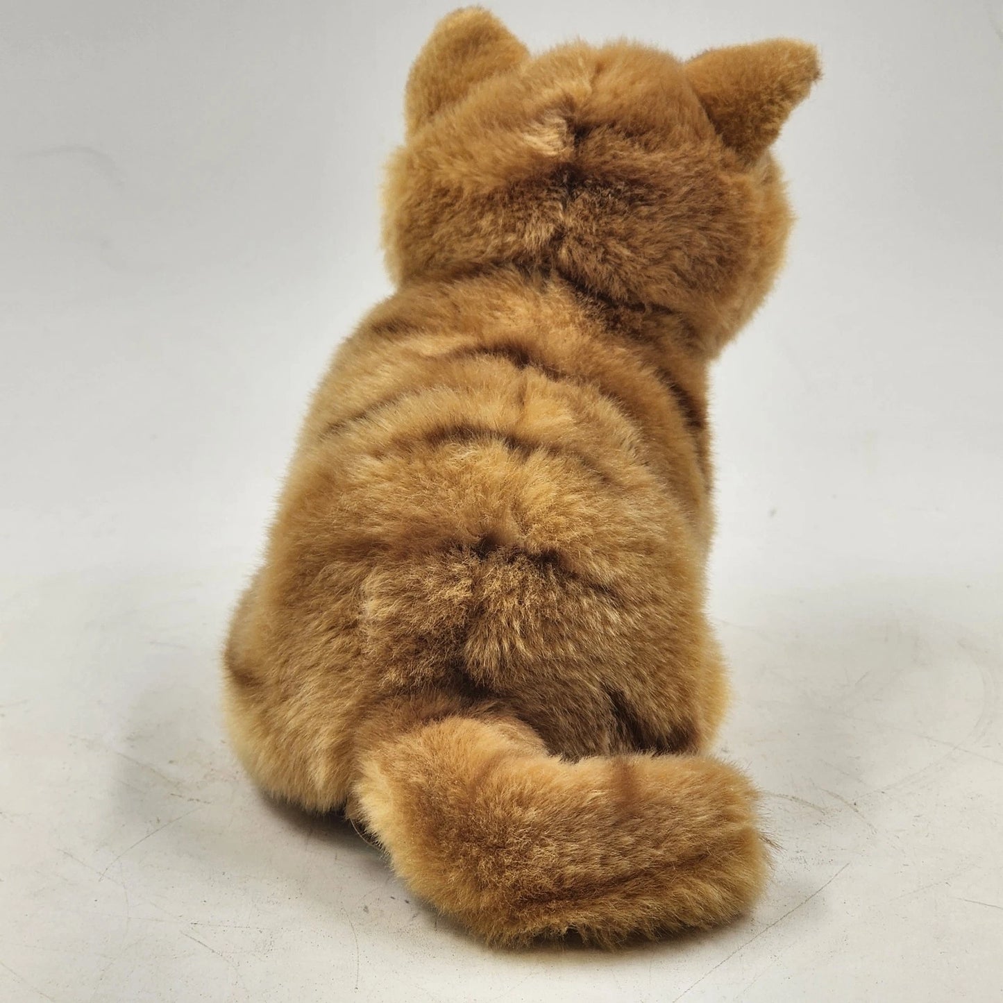 Toys R Us 2012 Realistic Orange White Tabby Kittie Cat Plush Stuffed Animal 10"