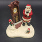 Christmas Chimney Clock Figurine 1999 Howard Miller Up On The House Top 645-415