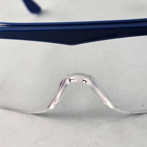 Crews Stratos Safety Glasses Blue Frame Clear Lens ANSI Z87