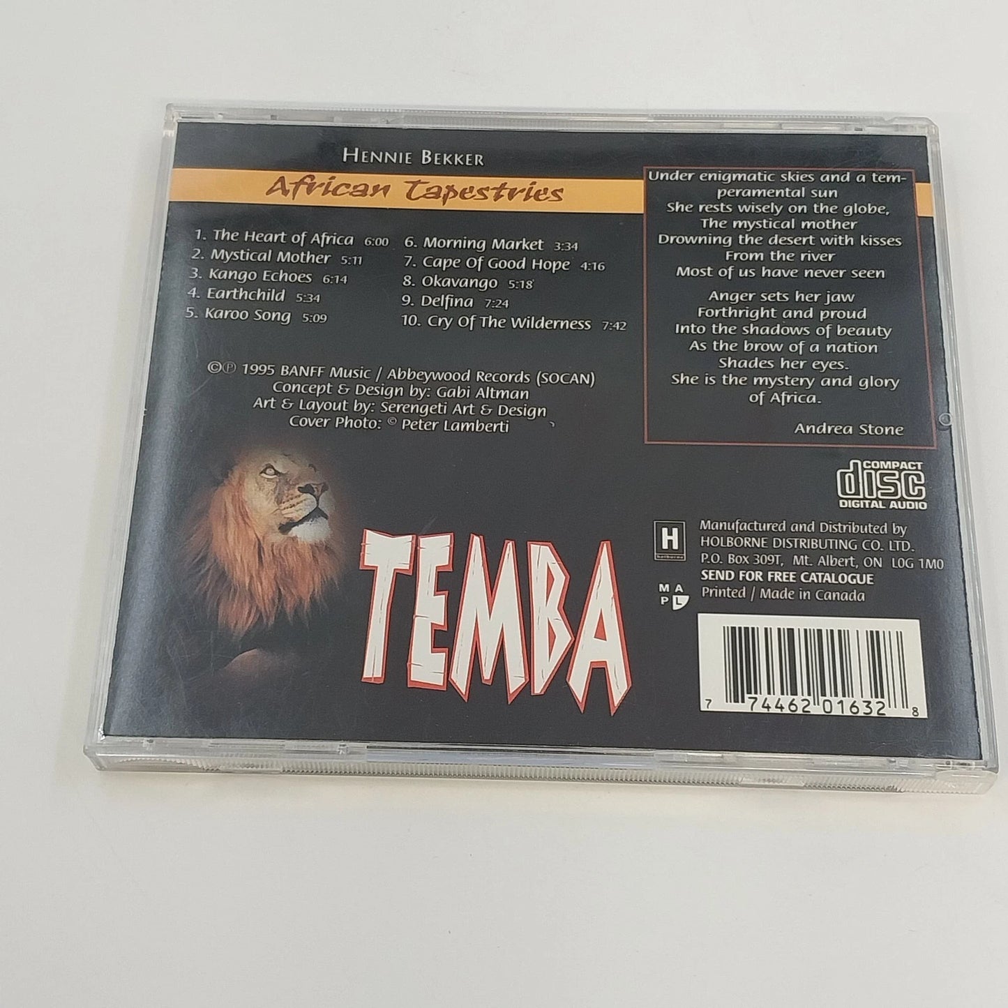 Hennie Bekker African Tapestries 2 CD Set Temba & The Smoke That Thunder Ambient