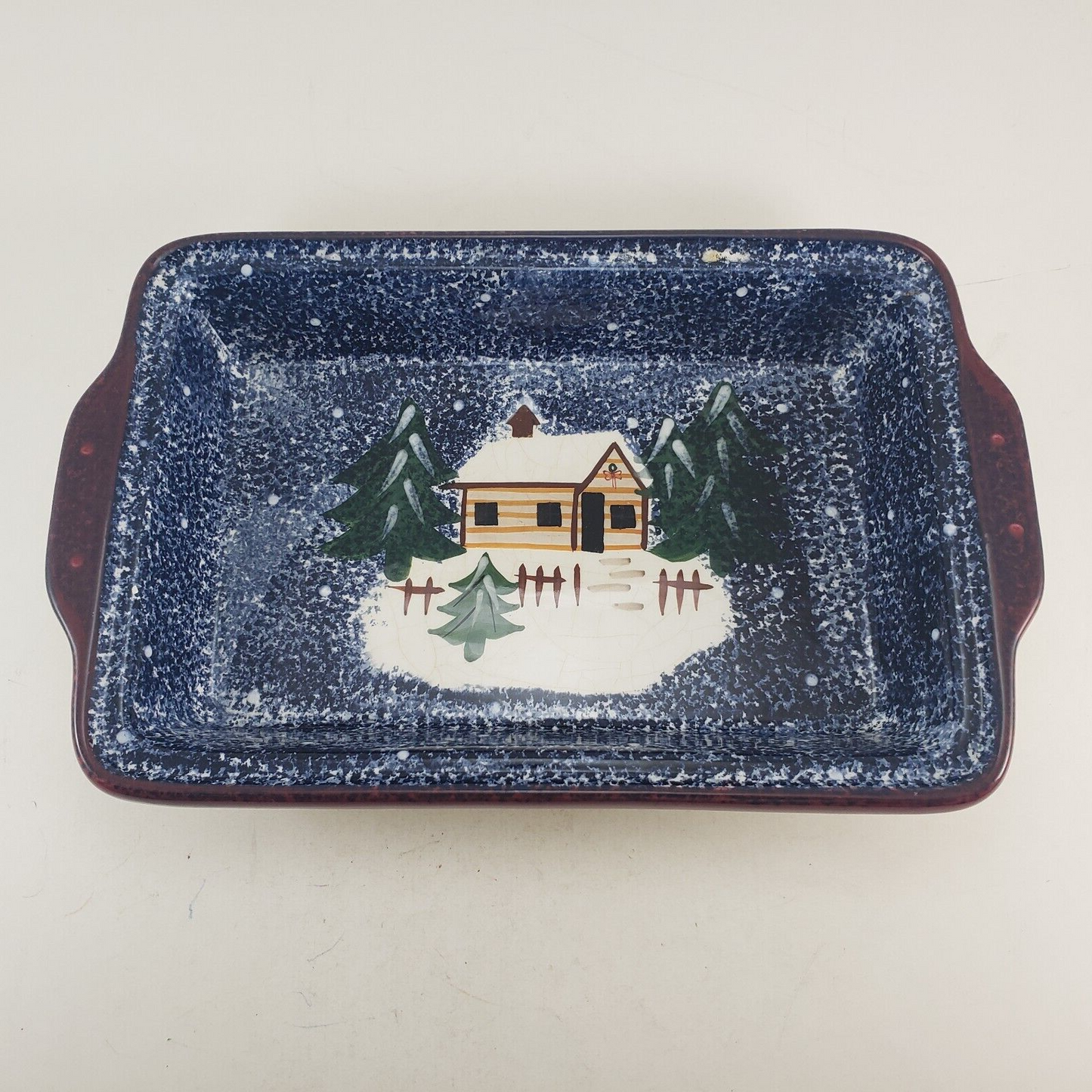 Holiday Mountain Lodge Handled Casserole Dish Cook's Bazaar