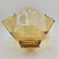 Viking Art Glass Bowl Amber Epic Loop Ruffled Pinched Candy Trinket Dish 6" MCM