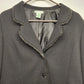 Laura Ashley Women’s XL Black Blazer Jacket Textured Sequins Trim Career Coat
