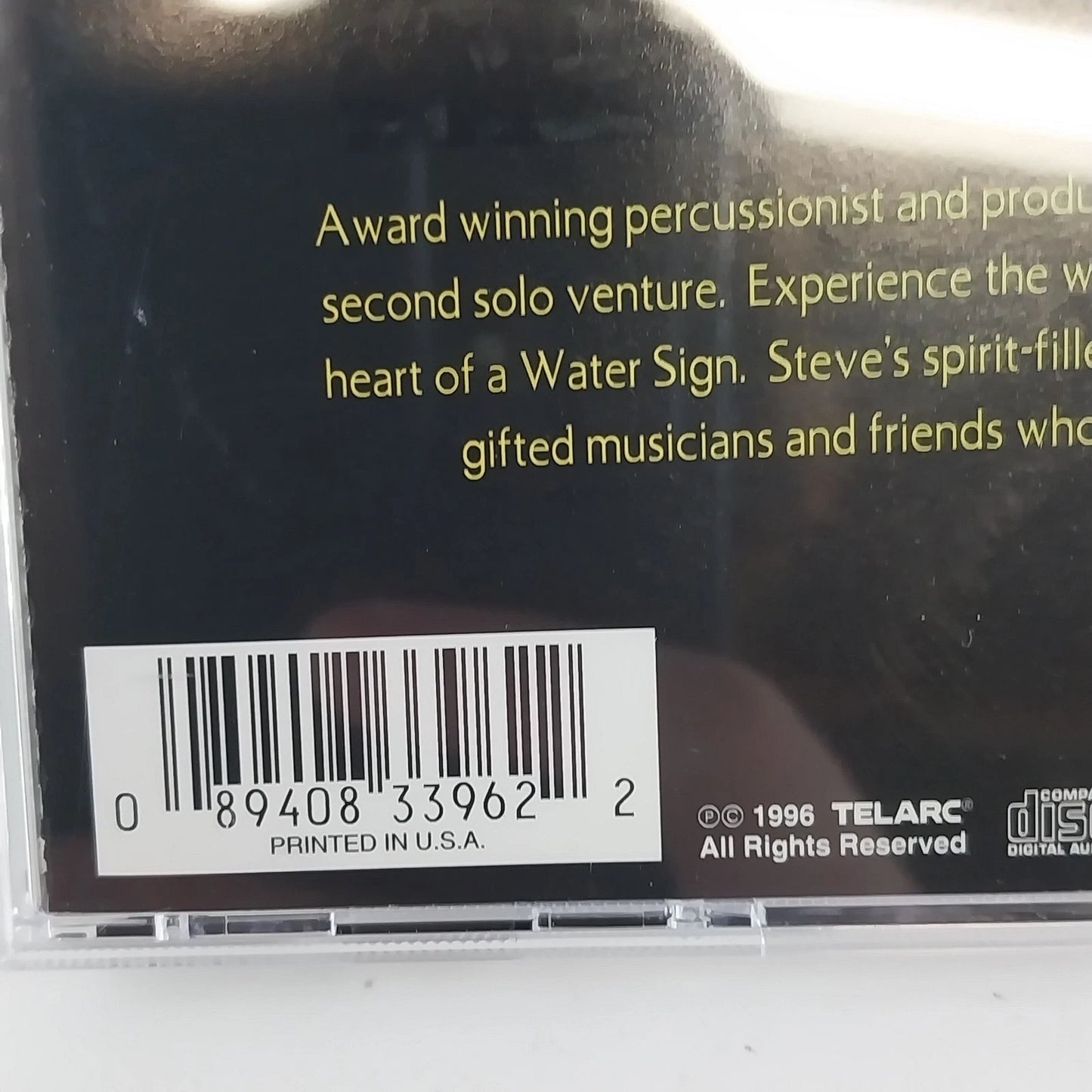 Steve Reid Water Sign CD 1996 Telarc Jazz Zone Smooth Jazz New Age Percussion