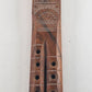 Hand Carved Flute Wooden Double Barrel Balkan Dvojnice 12.75" Long 7 Hole Vtg