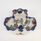 Japanese Imari Porcelain Ruffled Bowl 6" Cobalt Blue & Gold Gilt Floral Vintage