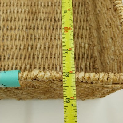 Seagrass Handwoven Storage Basket w/ Handles 18" Rectangular Metal Frame Medium
