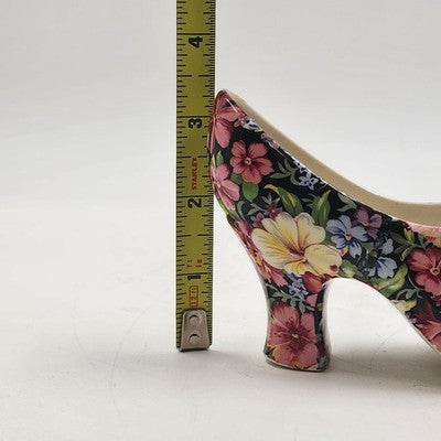 Royal Winton Porcelain Shoe Figurine 6" Grimwades Florence Floral England 1995