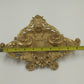 Ornate Double Inkwell Gilded Bronze Cherub Floral 9.75" Lacquered Iron