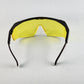 Gateway Strobe Safety Glasses Lightweight Telescoping Temples Side Shields Z87.1 (Black Frame, Amber Lens)