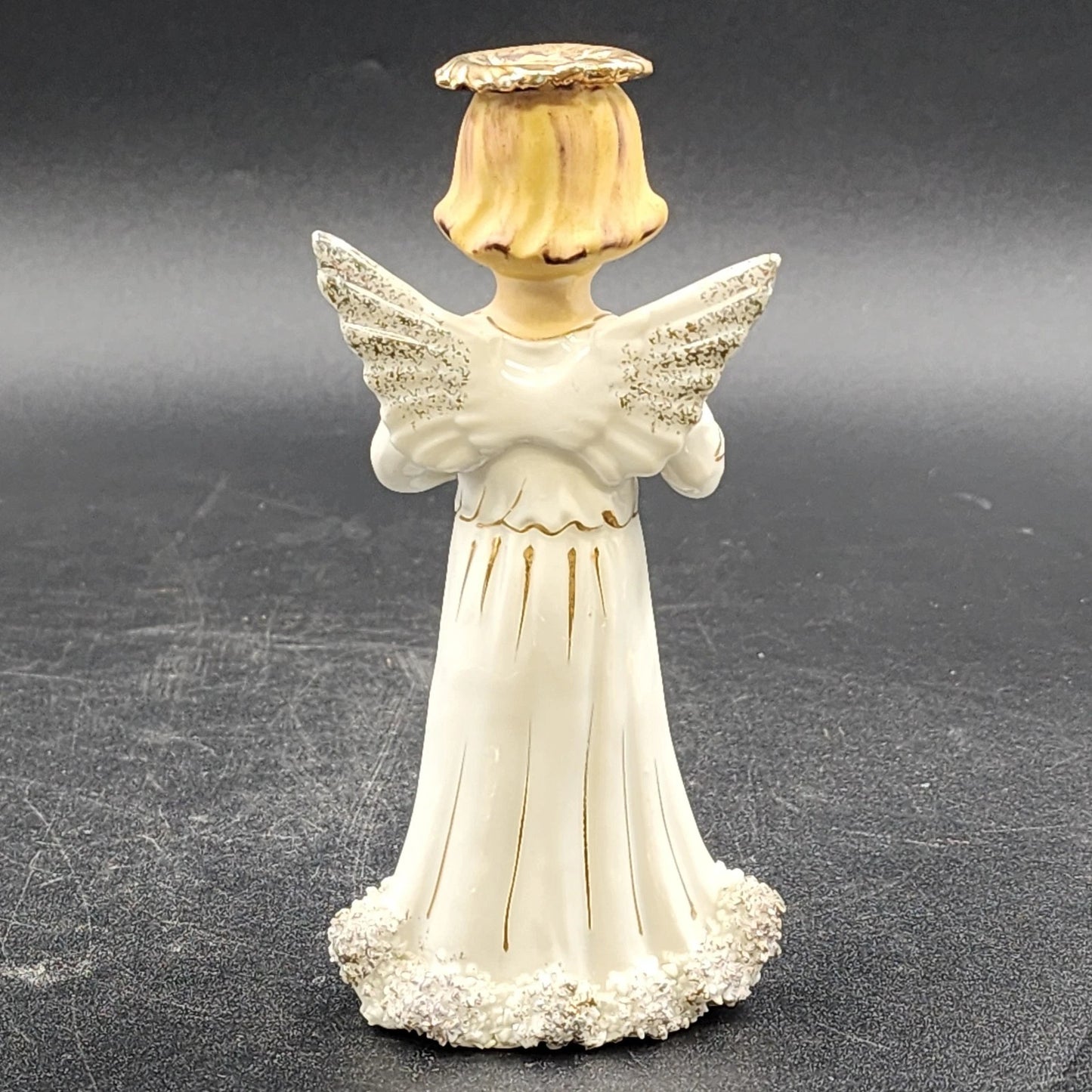 Lefton Choir Angel Singing Reading Book Figurine Porcelain Japan 6.25" Tall Vtg
