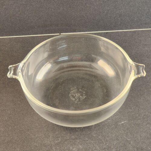Pyrex Clear 20 oz Casserole Dish 019 w Handles USA Vintage For Baking No Lid