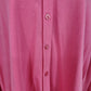 Appleseeds Women's XL Pink Cotton Knit Button Front Collared Shirt Long Sleeve