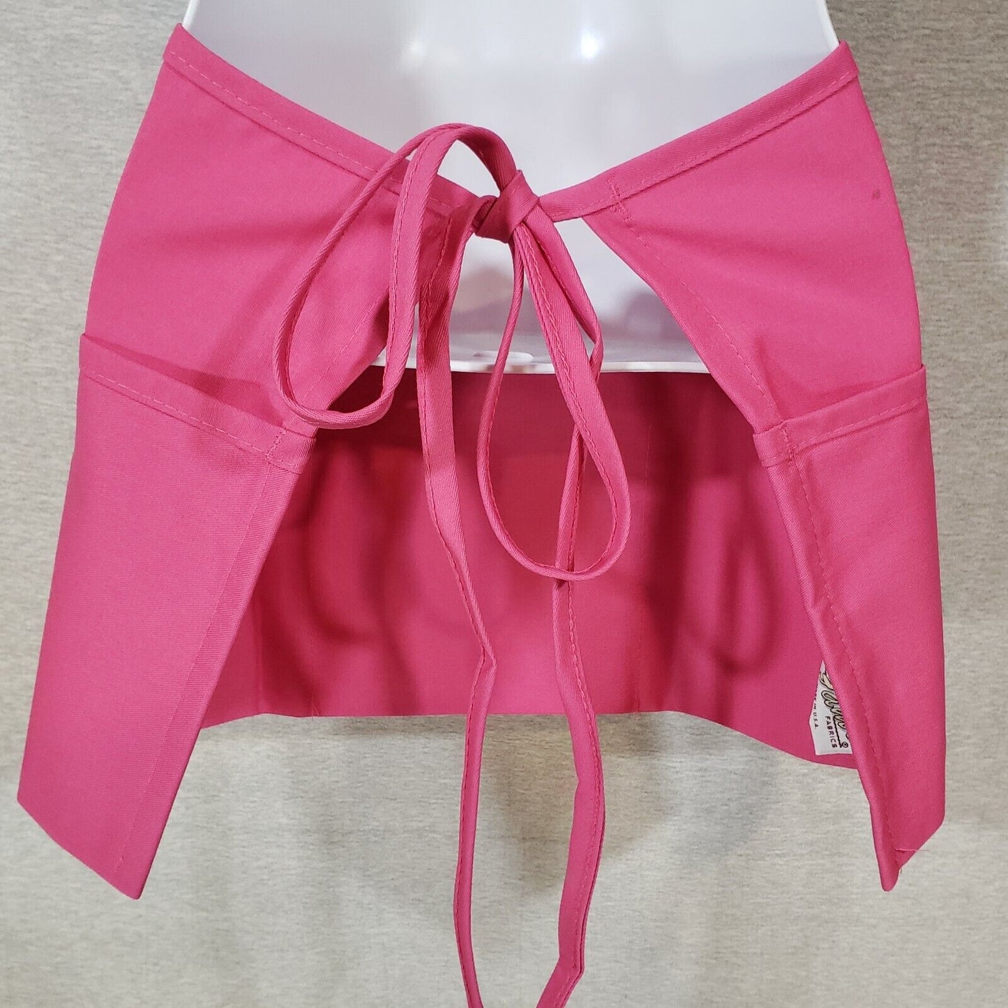 Raspberry Waist Server Apron 3 Pockets Poly/Cotton 11"L x 23" Fame Fabrics F9