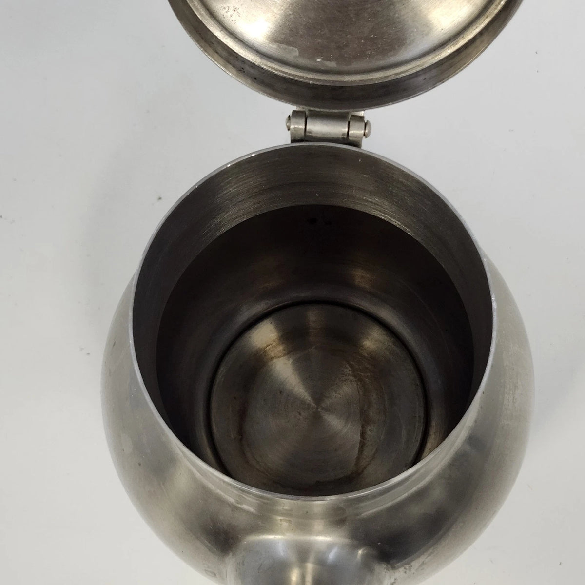 Oneida 18/8 Stainless Steel Tea Coffee Server 8" Hinged Lid Curved Spout Handle