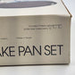 3-Pan Springform Bake Pan Set Heavy Gauge Bright Steel 10" 9.5" & 8.5" NOS