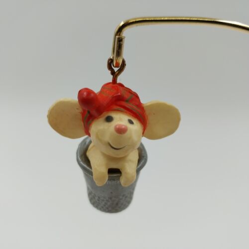 Hallmark 1978 Mouse in Thimble Christmas Ornament Tree Trimmer Collection Vtg