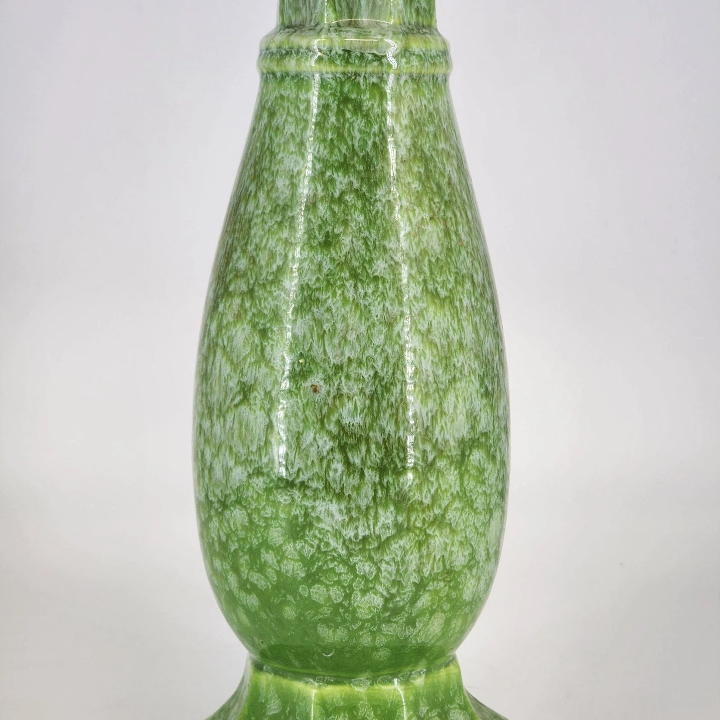 Vintage Royal Haeger Green Drip Glaze Cylinder Vase 12 Inch MCM
