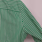 Chaps No Iron Green White Striped Button Front Shirt Women's L Red Paisley Cuffs