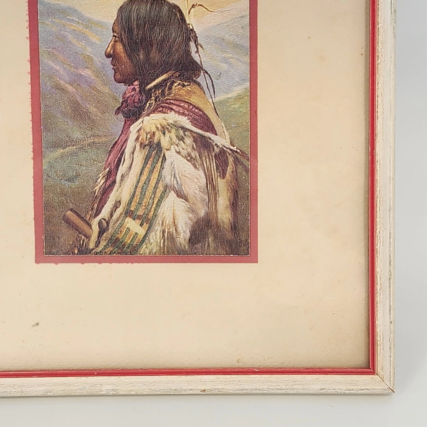 Framed Chief Not Afraid of Pawnee Raphael Tuck Art Print