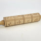 Springerle Cookie Roller Mold Rolling Pin 15" Embossed Natural Wood West Germany