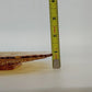 Imperial Glass Square Beaded Block Amber Plate Art Deco Starburst 1930s Vintage