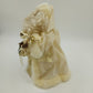 Santa Claus Christmas Tree Topper in White Gold by Holiday Workshop in China 12"
